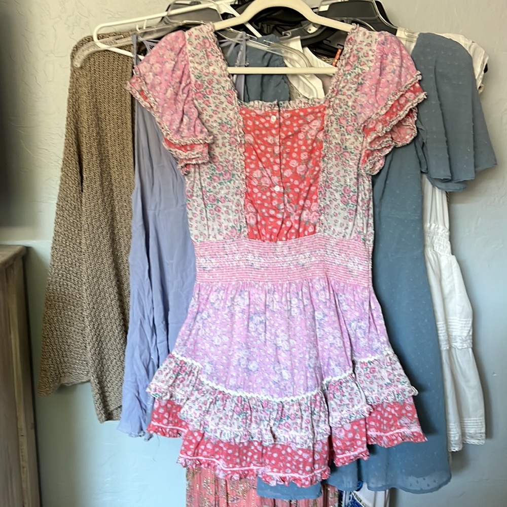 Loveshackfancy Stanton Strawberry Patchwork Ruffl… - image 8